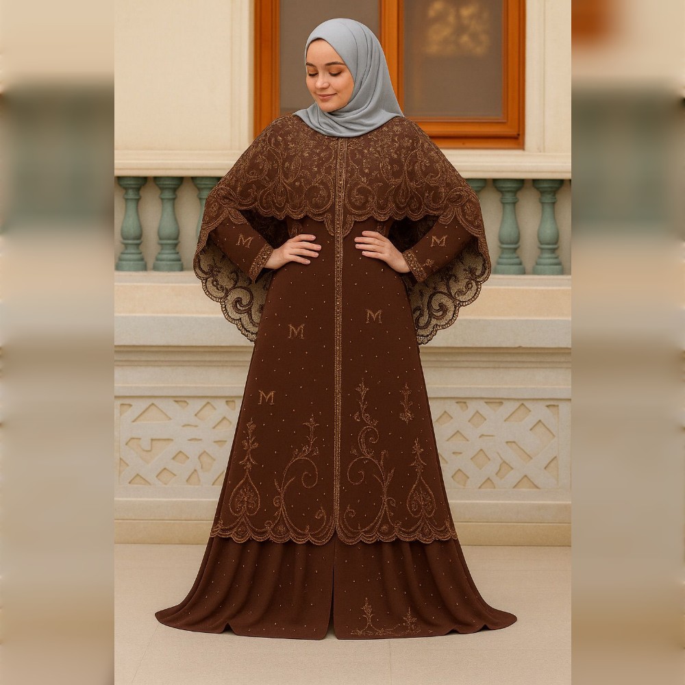 Premium Luxurious Emerald Silk Long Sleeve Anti-Wrinkle Women's Abaya Adults Handmade Traditional Muslim PRAYER Clothing