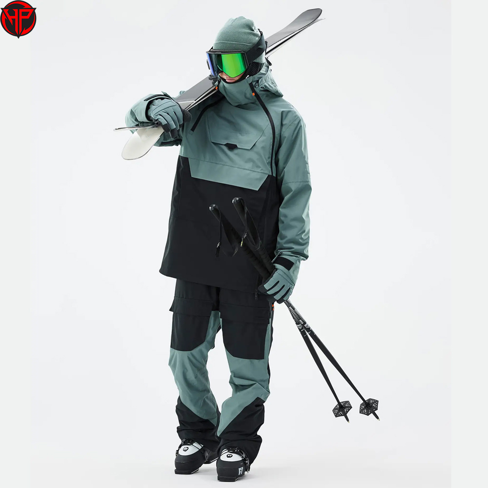 New Solid Windproof Waterproof Ski Suits Hooded Zipper Snow Winter Sport Sets Outdoor Girls Boys Warm Skiing Suits