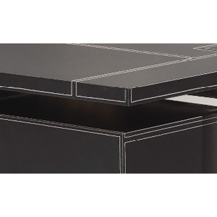 Contemporary Style Office Furniture Executive Manager's Desk VENICE Left Design 2.2x0.85x0.7 Black Office Desk