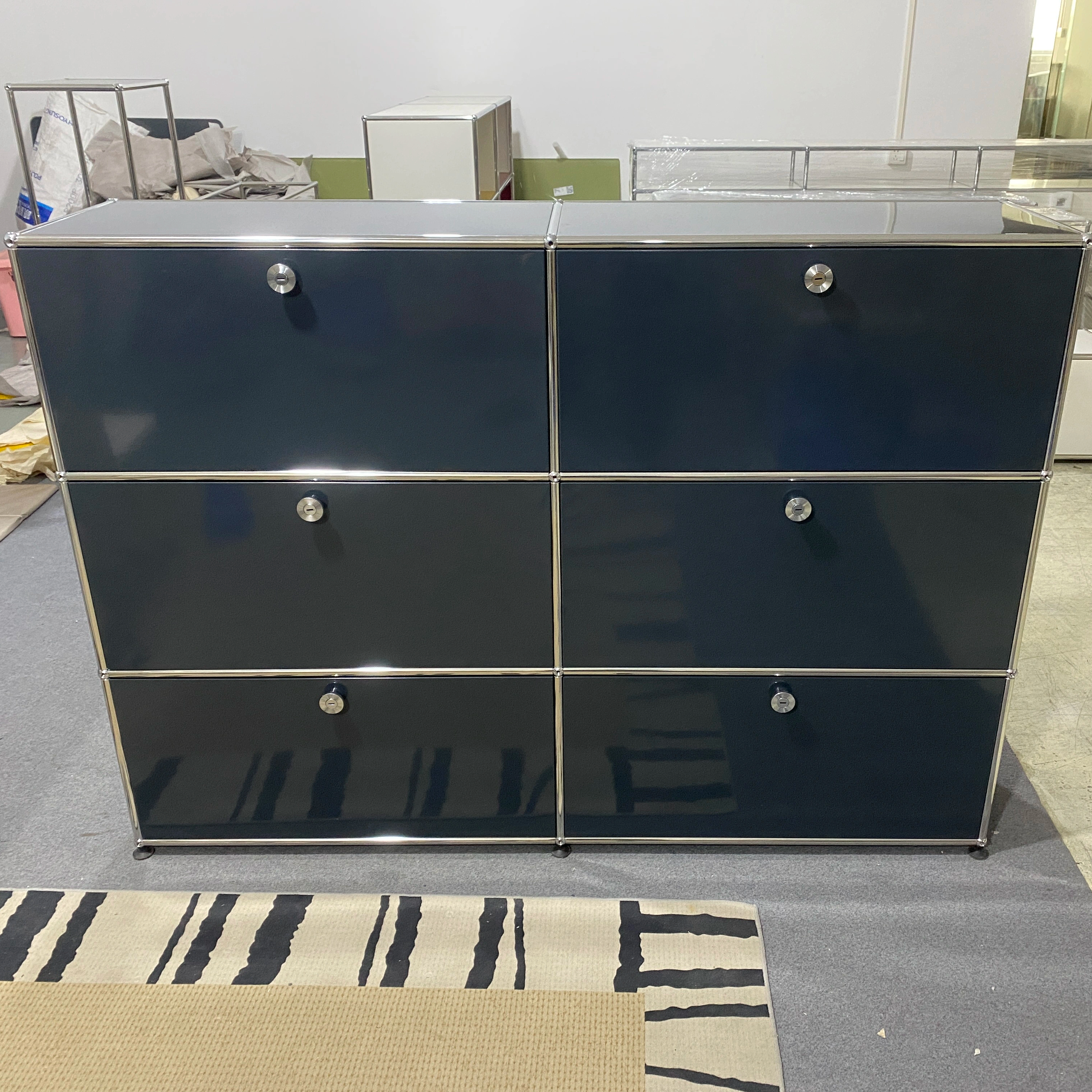 Modern Living Room Modular Stainless Steel Cabinet TV Stand Desk Ancient Cabinet