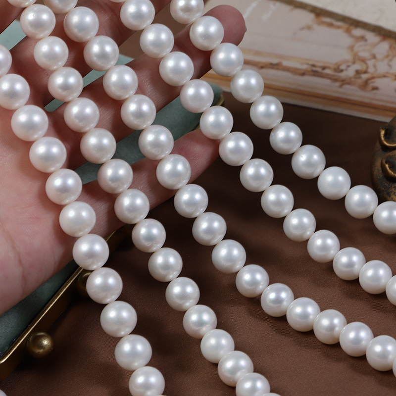 High Quality 10mm Coreless Large Round Bead Natural Freshwater Pearl Loose Bead DIY Necklace Handmade Material