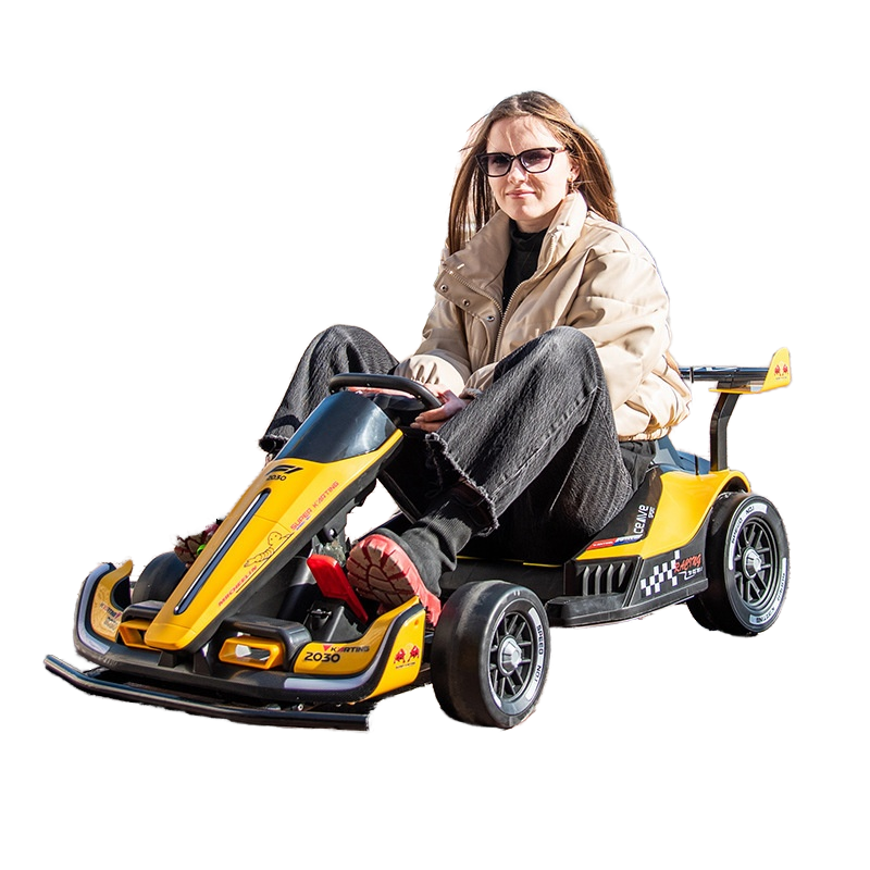 New Children's Electric Kart Four-Wheel Drift Car Remote Control Rechargeable Plastic Toy Can Sit Ages 6-8 Years Old Made Hebei