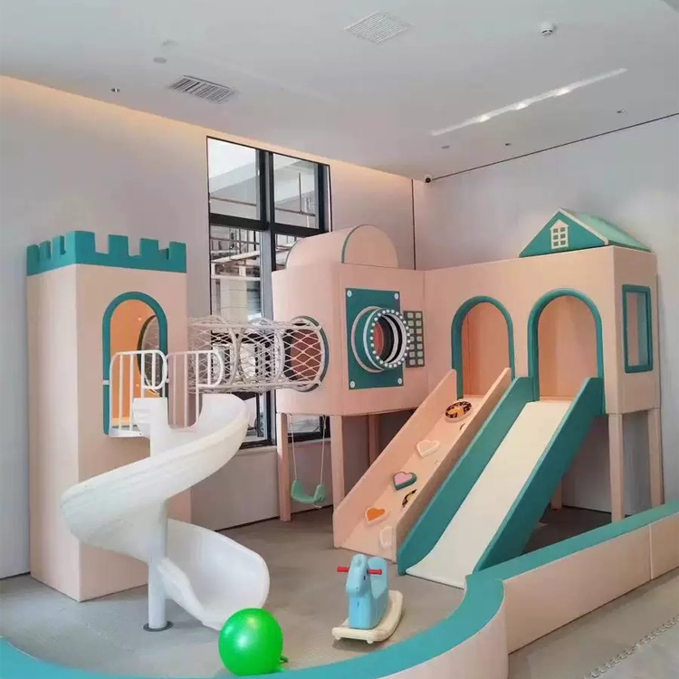 Vibrant Kids Indoor Playground Equipment for Children with Soft Ball Crawlers and Durable Frames for Residential Areas Use