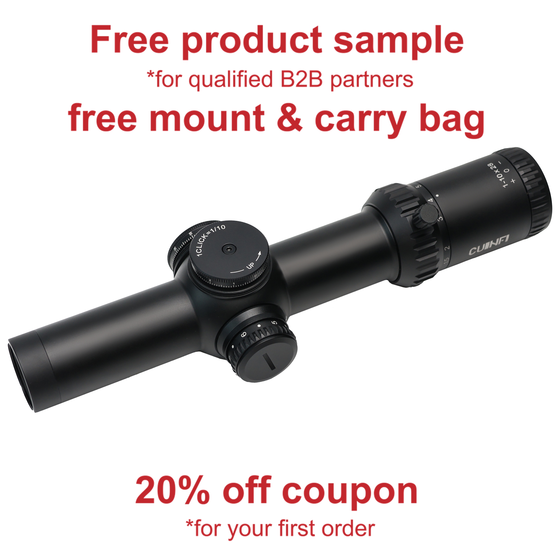 Cuinfi Tstorm 1-10x28IR FFP Illumination LPVO Scope Japanese ED Glass Reticle Tactical Accessories Hunting Scope