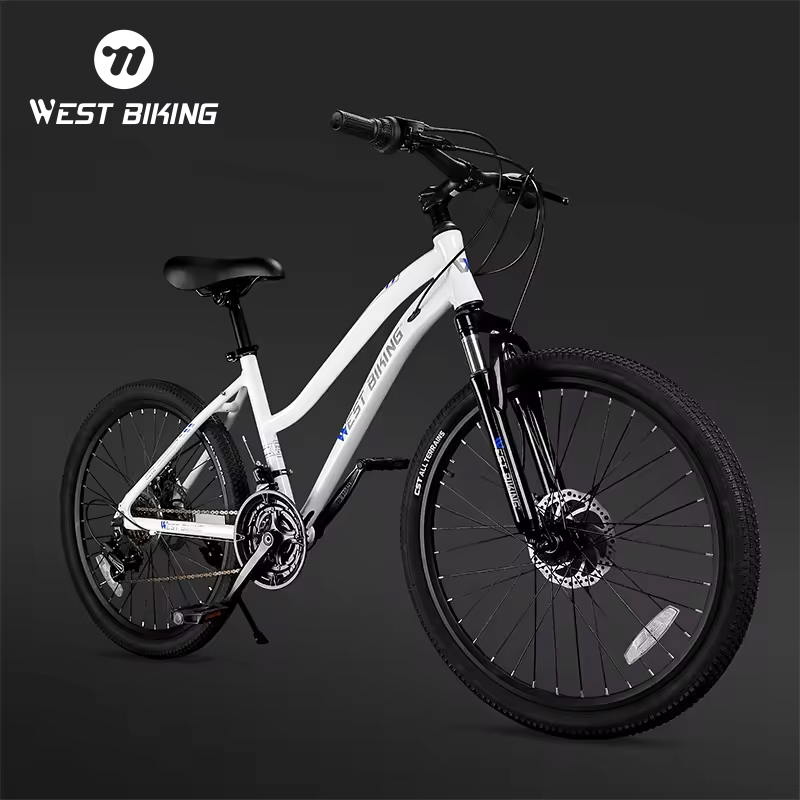 New  Variable 18 Speed 24 Inch Mountain Bike 6061 Aluminum Alloy Frame Rims Double Disc Brakes MTB Bicycle