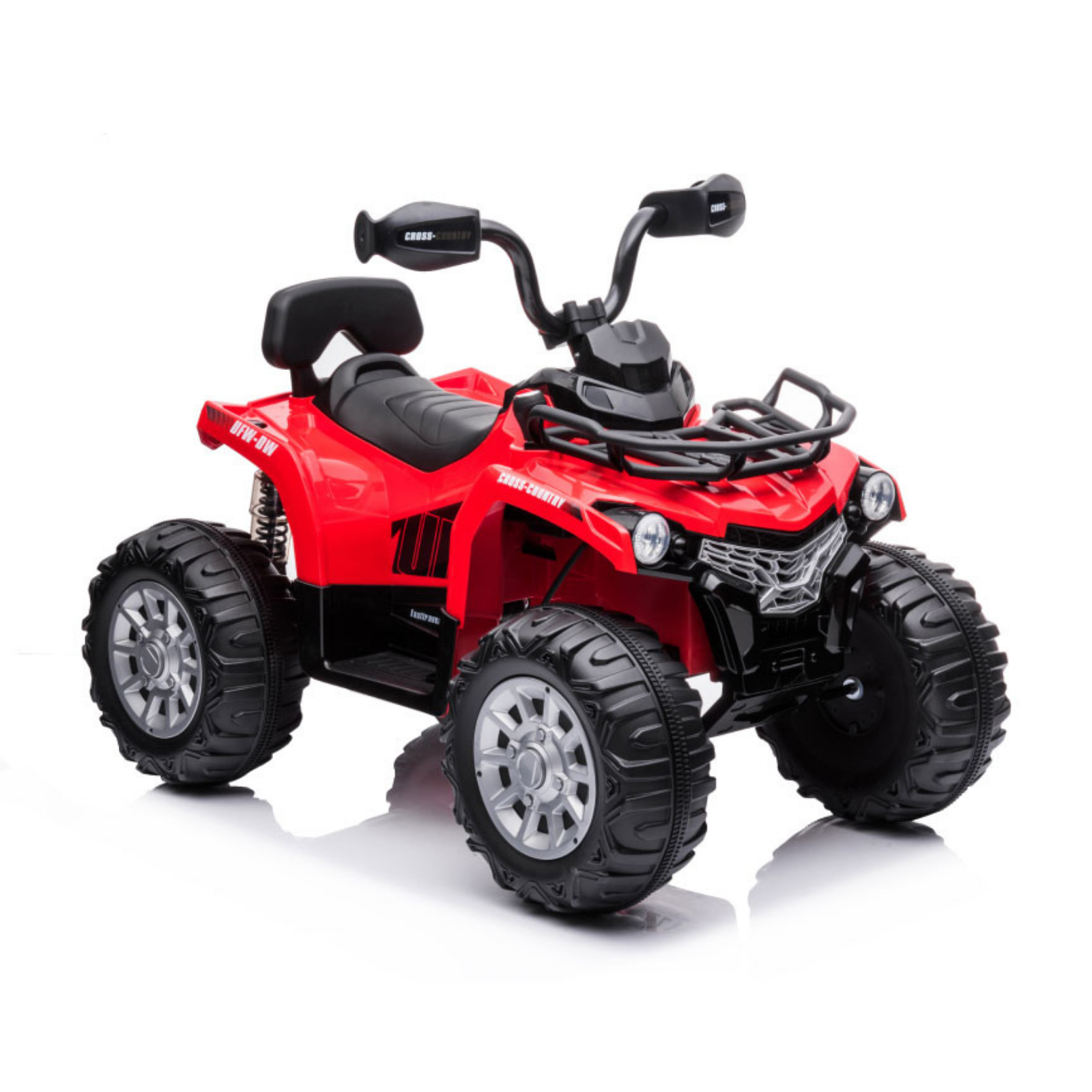 12V Black Four-Wheel Toy Car with Big Battery Electric Ride on Remote Control for Kids for Ages 2-4 Years