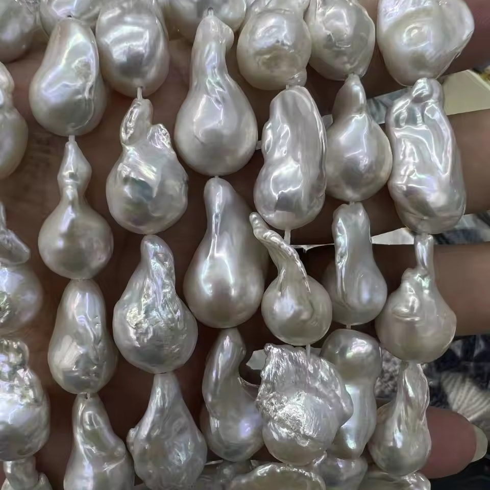 Wholesale Natural 12-13mm White Pearl AAA+ Natural Baroque Pearls Loose Beads Strands for Jewelry Making