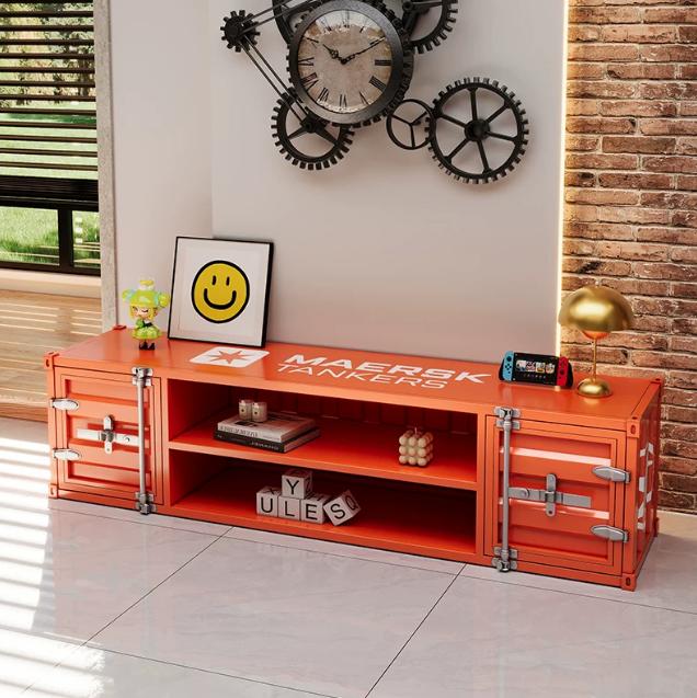 Industrial Style Metal TV Cabinet with Coffee Table and Chest Drawers more  Storage for Living Room China Factory customization