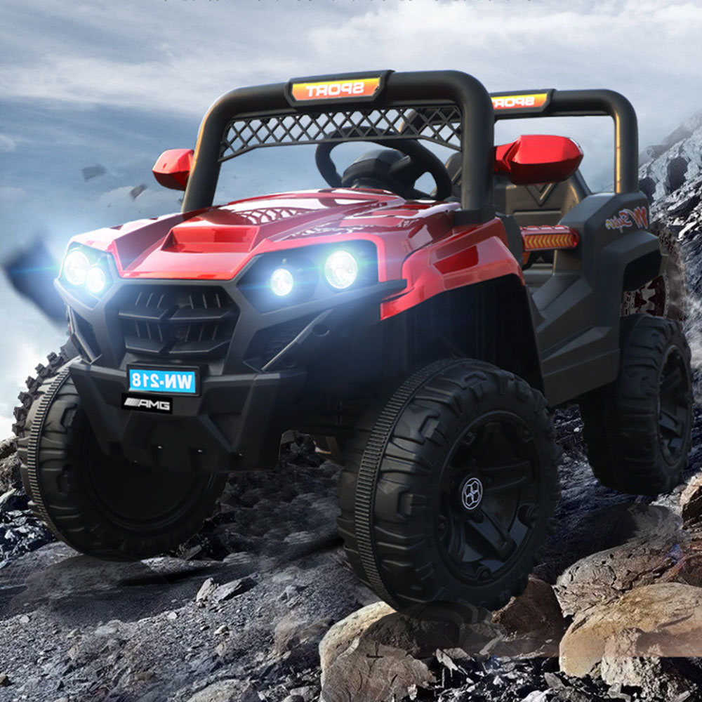 Oversized Children Electric Four Wheel Ride on Rocking Rechargeable Battery-Powered Remote Control Road Toy Car for 2 4 Years