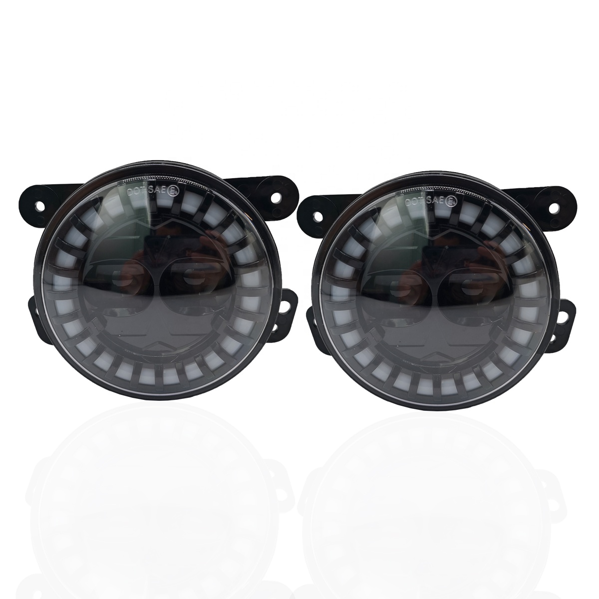 2 PCS High-Power 4inch Led Fog Light Five Modes White Yellow DRL Fog Lamp Fog Light Headlight Headlamp  for Jeep Wrangler