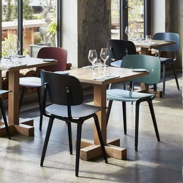 Modern Industrial Style Dining Table Chair Set Soft Design for Cafe Tea Shop Bakery Restaurant Hotel Use New for Shopping Mall