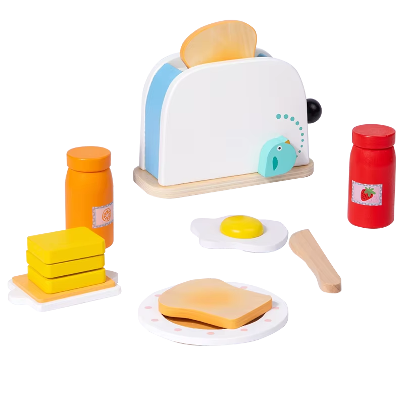 Hot Selling Wooden Kitchen Toys Pop up Toaster Play Kids Kitchen Set Toy Pretend Play for Girl