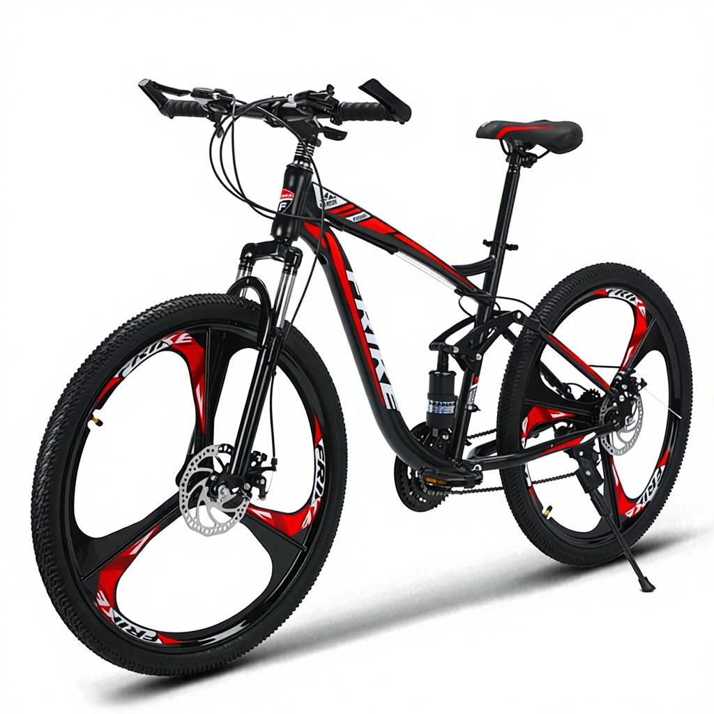 Soft Tail Mountain Bike Double Disc Brake Off-road 21-speed High Carbon Steel Frame Variable Speed MTB