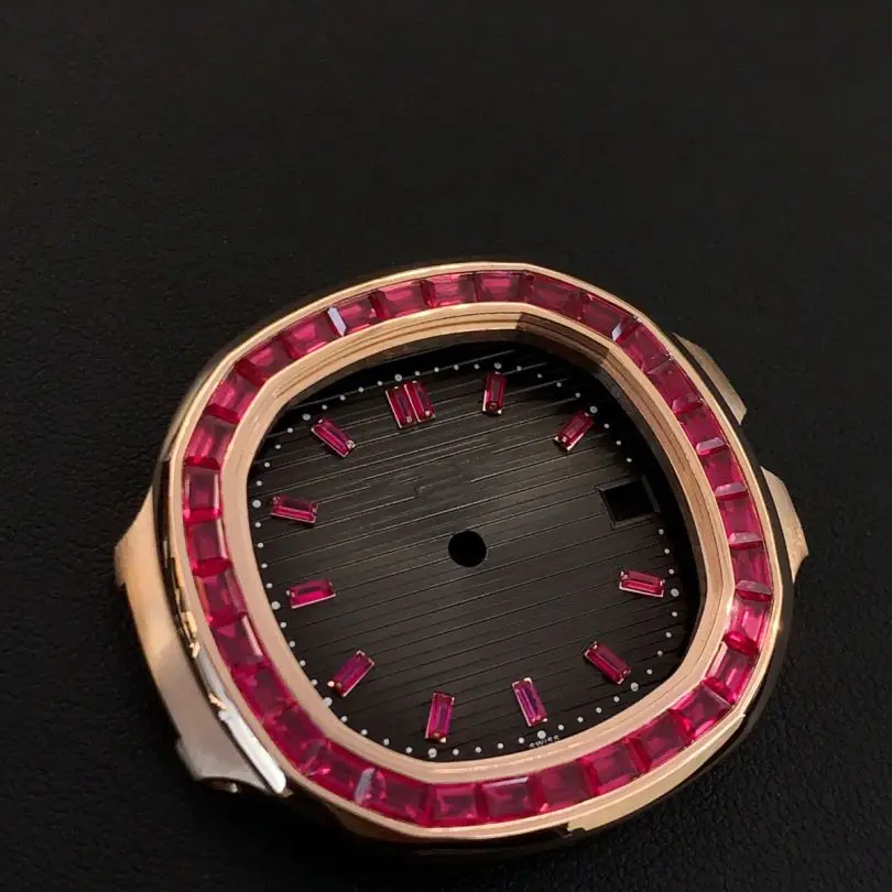 Luxury Men's Watch 40mm - 18K Real Gold Case with Sapphire Crystal Custom Diamond Bezel Automatic Movement for Date-just Style