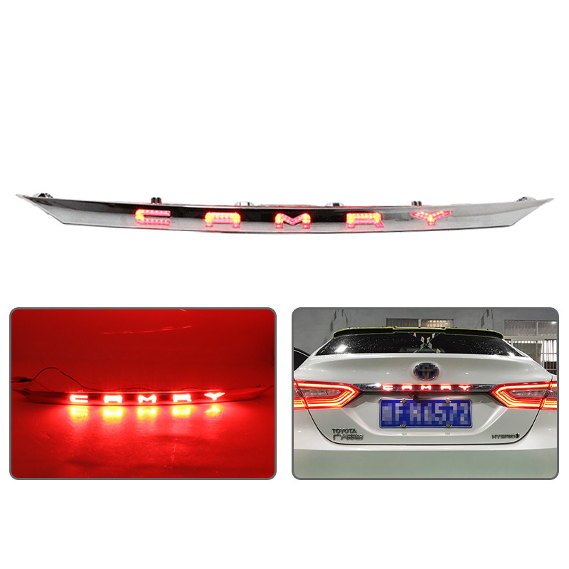 3D Optic Red Lens Full LED Through Type Rear Taillight Lamp for 2018-up Toyota Camry Brake Rear Fog Turn Signal Light