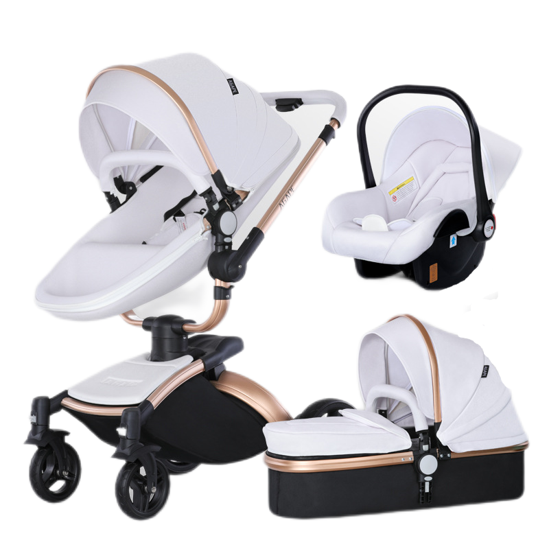 JXB Luxury Foldable Travel System Two-way Implementation Baby Stroller 3 in 1 With Car Seat