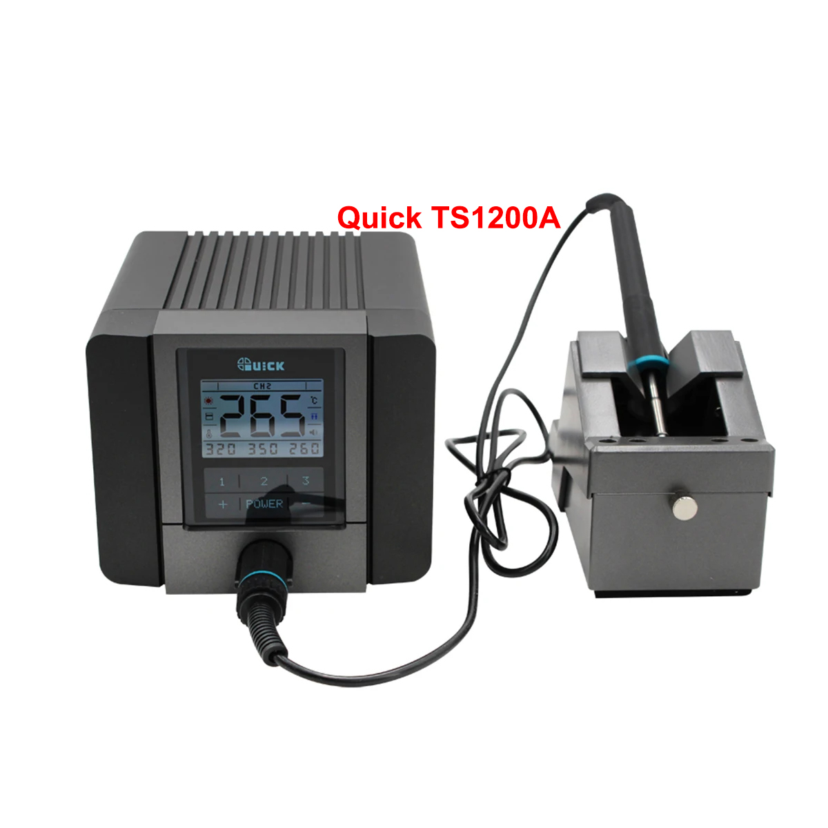 Quick TS1200A Digital Automatic Soldering Station 2-in-1 Rework Iron with Lead-Free Soldering Board for Mobile Phone Repair