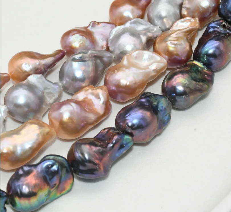Offer Real Video Before Purchase High Quality Natural Freshwater Barque Pearl Strand Loose Beads for Luxury Jewelry Making