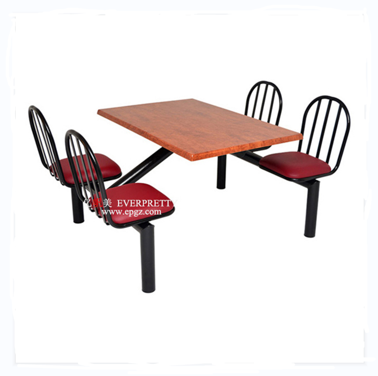 Outdoor Garden Canteen Table and Chair Set Restaurant Marble Dining Table and Chair Factory Staff Dining Table with Chair