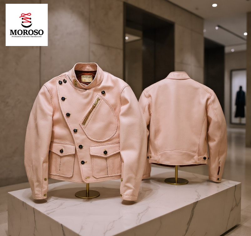 MOROSO Men's Tea Heart Horse Top Layer One Piece Genuine Leather Imported Leather Embryo Classical Motorcycle Leather Jacket