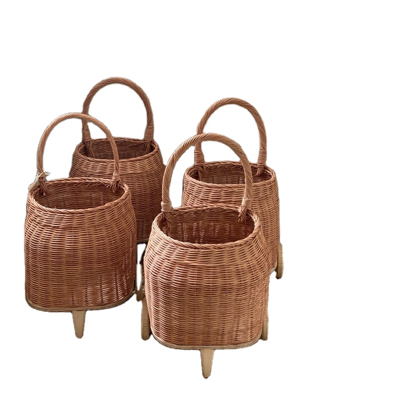 On-The-Go Rattan Baby Stroller for Parents Convenient for Shopping