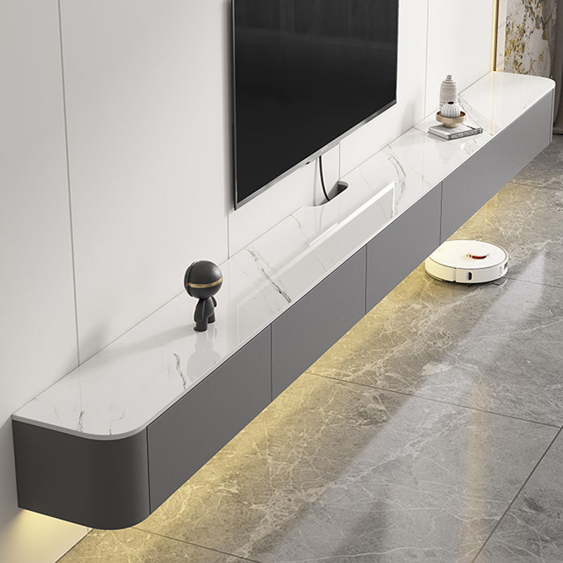 JIUYI Solid Wood Wall Mounted TV Cabinet Suspended Modern and Simple Wall Mounted Small-sized Storage TV Cabinet