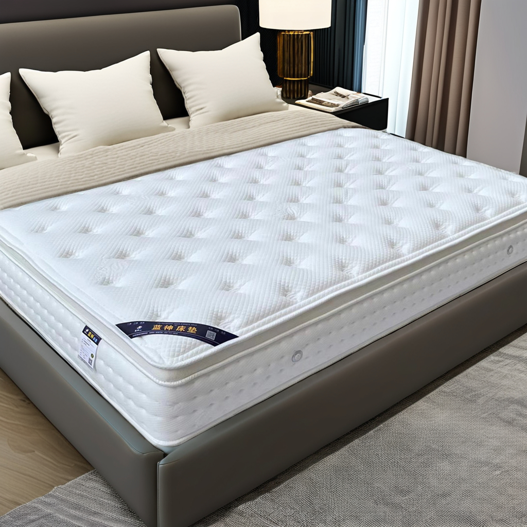 Super King Queen Size Latex Mattress Roll up in a Box Breathable Bedroom Furniture Wholesale Hotel Furniture with Bag Spring