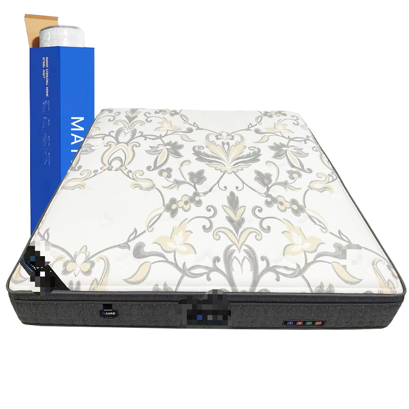 12-Inch Luxury Style Euro Top Hybrid Mattress Medium Firmness with Knitted Fabric Cover for Hotel Use