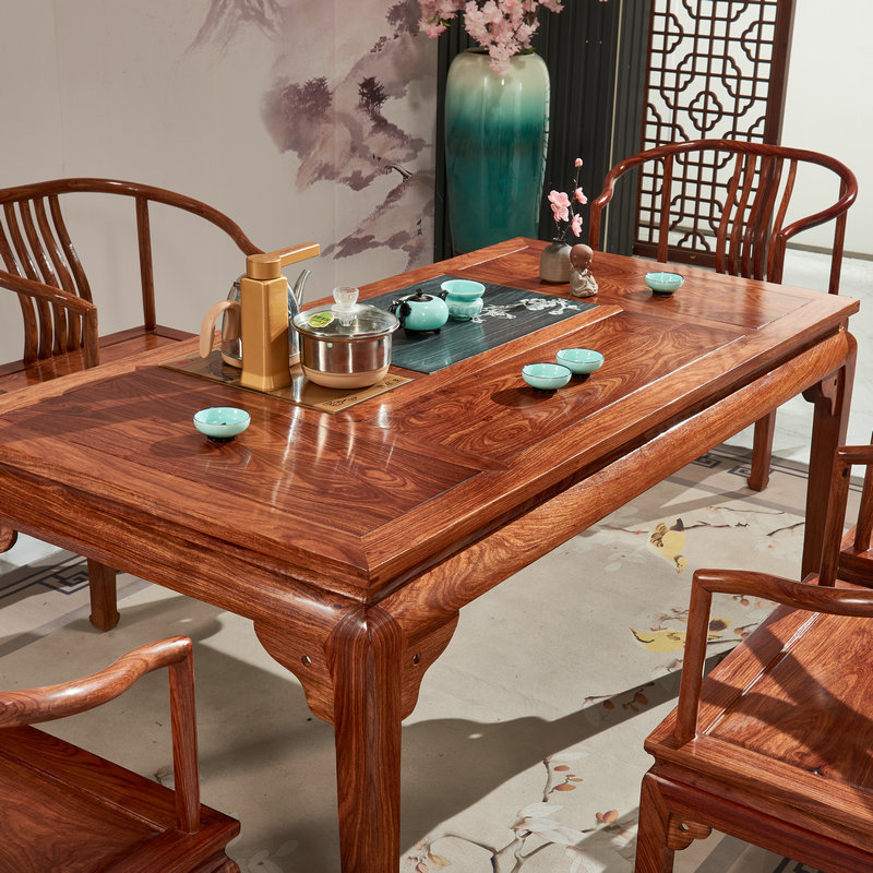 Hedgehog Rosewood New Chinese Coffee Table Kung Fu Tea Maker Light Luxury Simple Design Living Room Home Furniture Table Chair