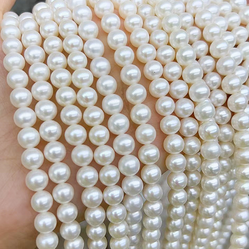 5A White/Pink/Purple 3-12mm Cultured Natural Real Freshwater Pearl Strand Beads Wholesale Loose Round Fresh Water Pearl