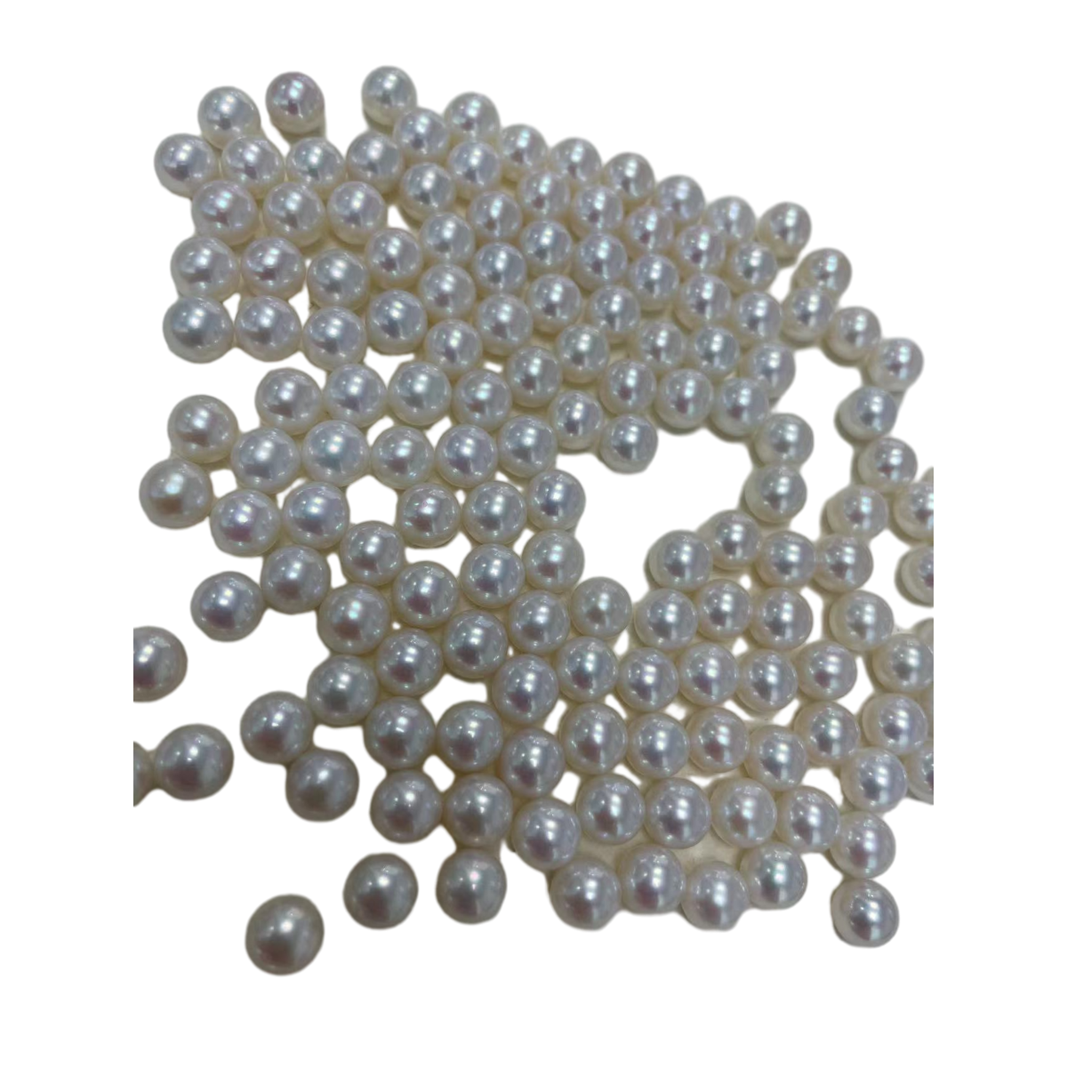 Wholesale 7-7.55mm Natural Cultured Pearl White Round Natural Freshwater Pearls for Making Loose Pearl Bead Jewelry