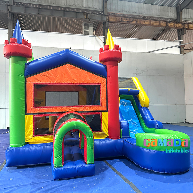 Summer Playing Games Boys and Girls Inflatable Bounce House and Water Slide Castle Backyard Bounce Combo with Swimming Pool