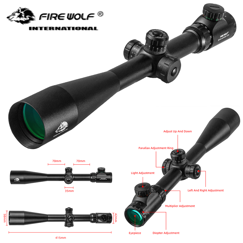 FIRE WOLF 10-40X50 SF Afg Tactical Optical Sight Scopes & Accessories Hunted Series 1 Hunted Game Outdoor Sports Hunting Scope