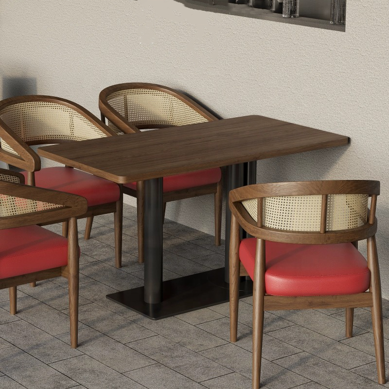 New Arrival Restauration Restorant Furniture Table Chair Cafe Style Restaurantes Cafe Table and Chairs for Restaurant and Bars