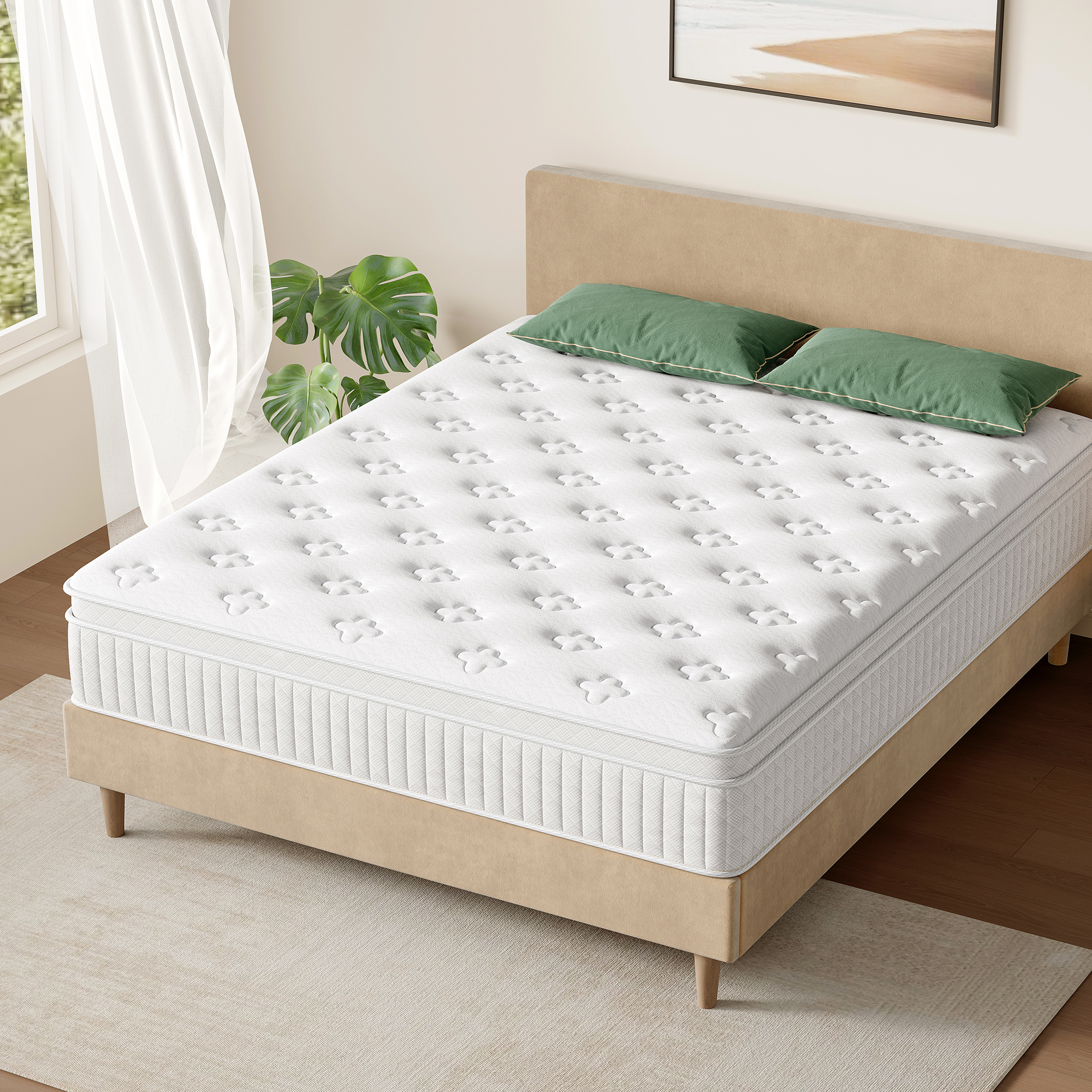 Free Shipping Wholesale Mattresses with a Blend of Pocket Springs and Memory Foam, Breathable, Quiet, and with Lumbar Support.