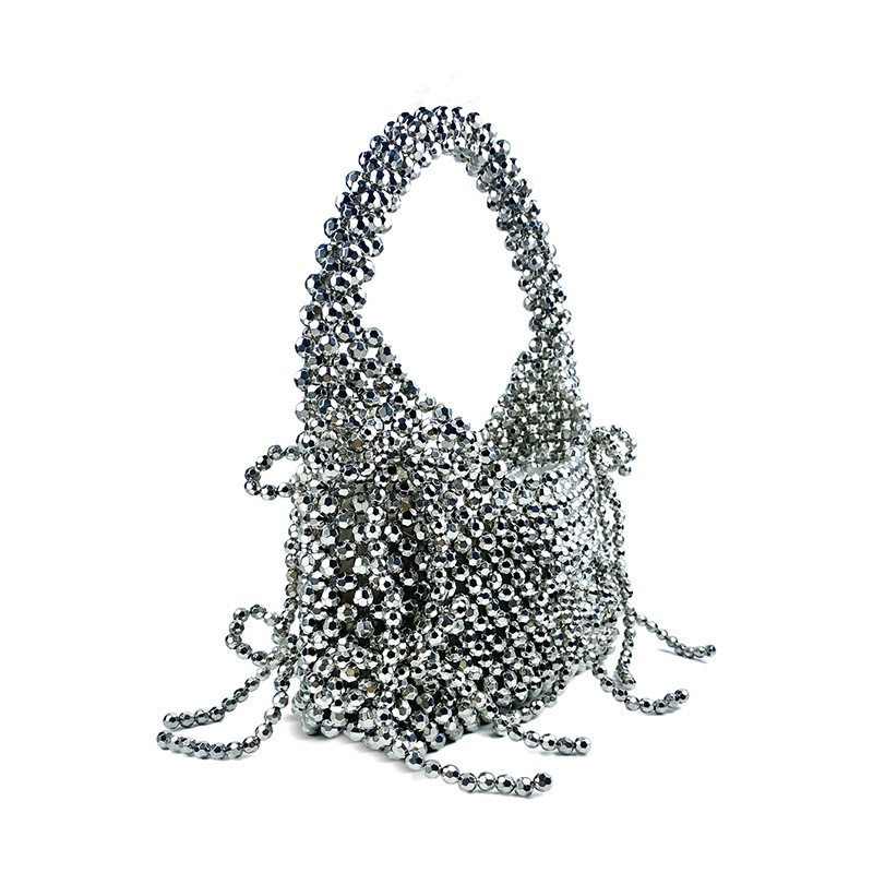 Fashion Luxury Handmade Beaded Acrylic Tassel Handbag - Classic Women's Evening Top-Handle & Shoulder Bag