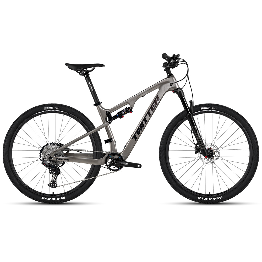 Factory Direct 12-Speed Carbon Fiber Mountain Bike Overlord Soft Tail with Double Shock Absorber for Off-Road Riding
