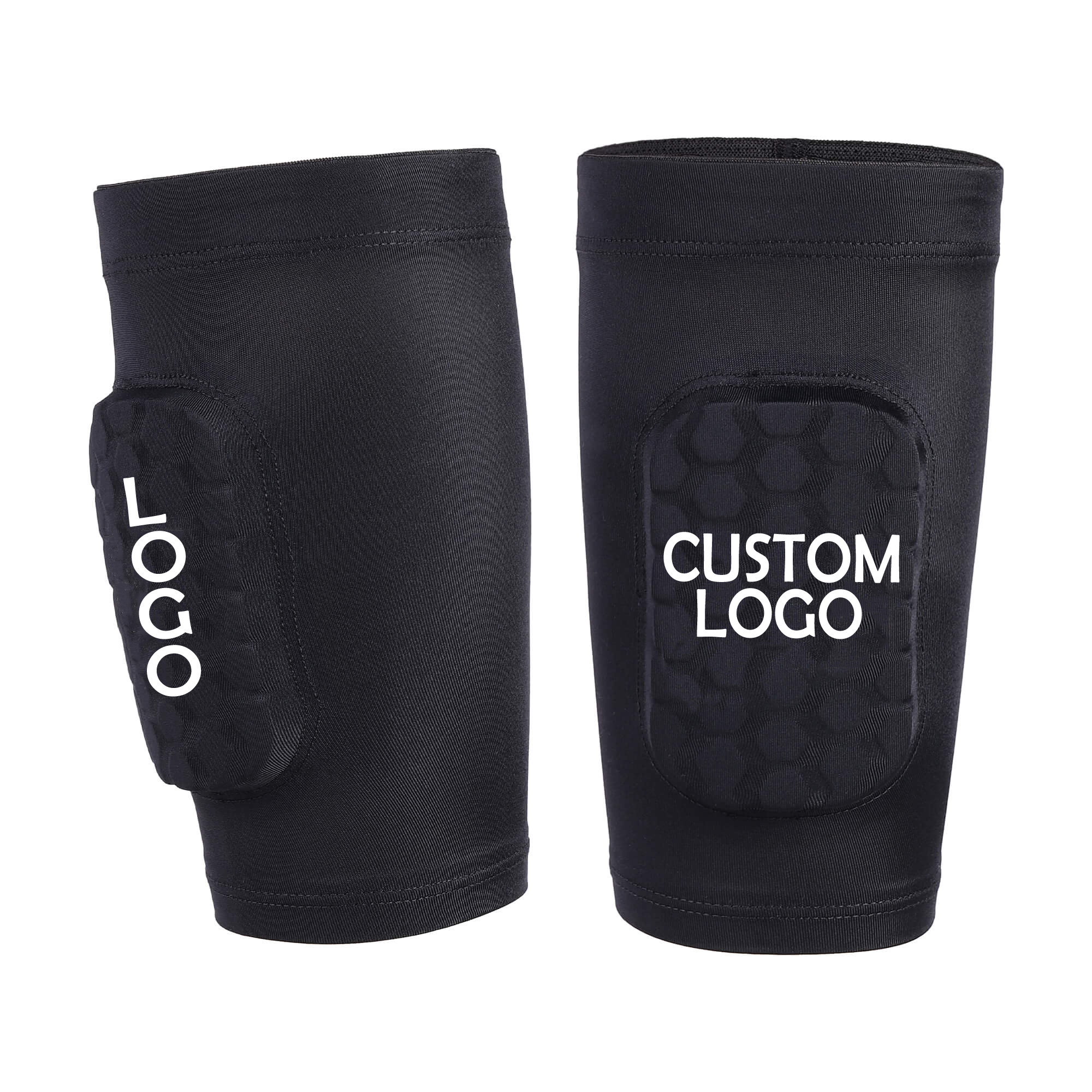 Custom Compression Soccer Leg Protector Football Shin Guards EVA Foam Non Slip Calf Sleeves Shin Pads Support Soccer Shin Guards