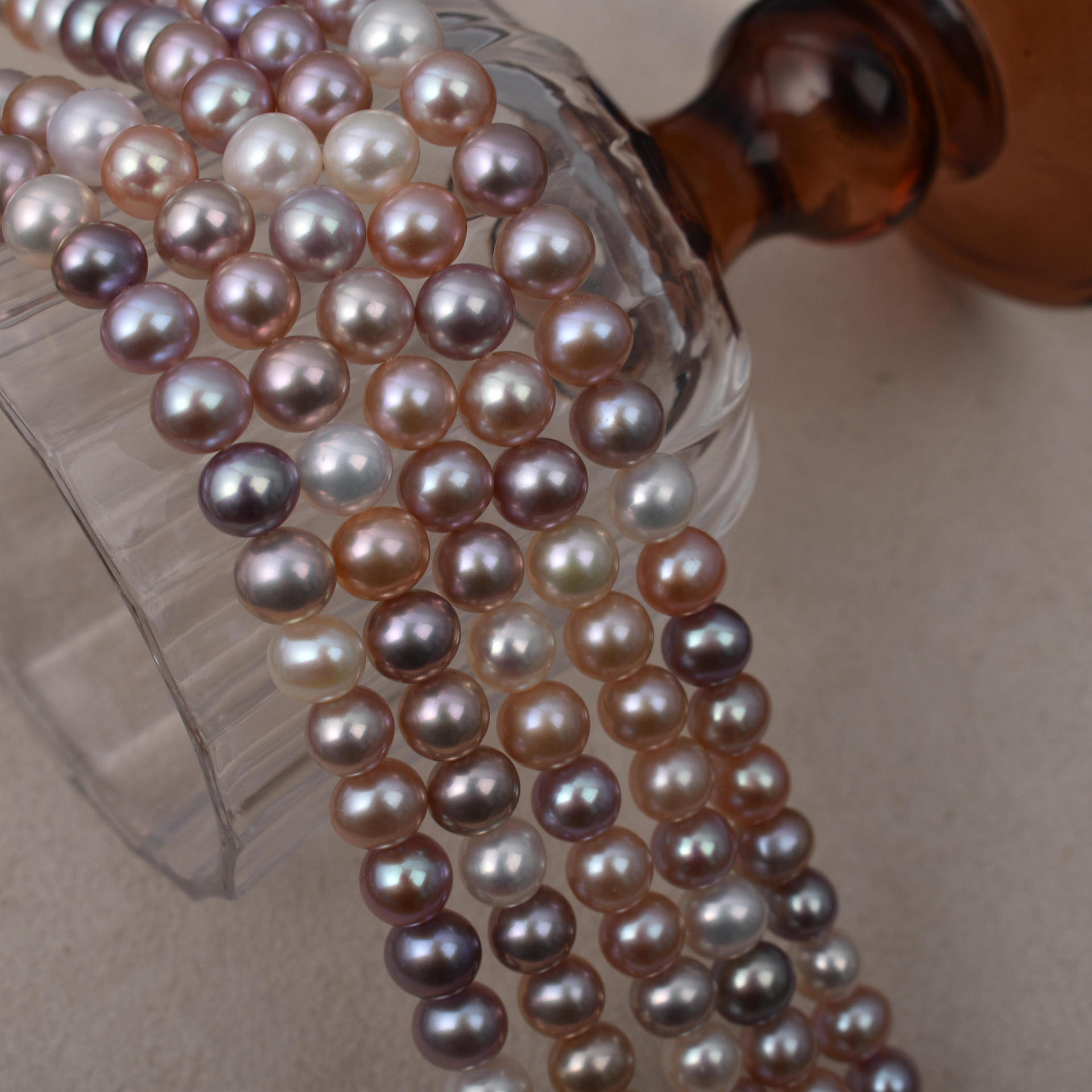 AAAAA High Quality 8-9mm Mixed Color Edison Natural Freshwater Pearl for Women Gift