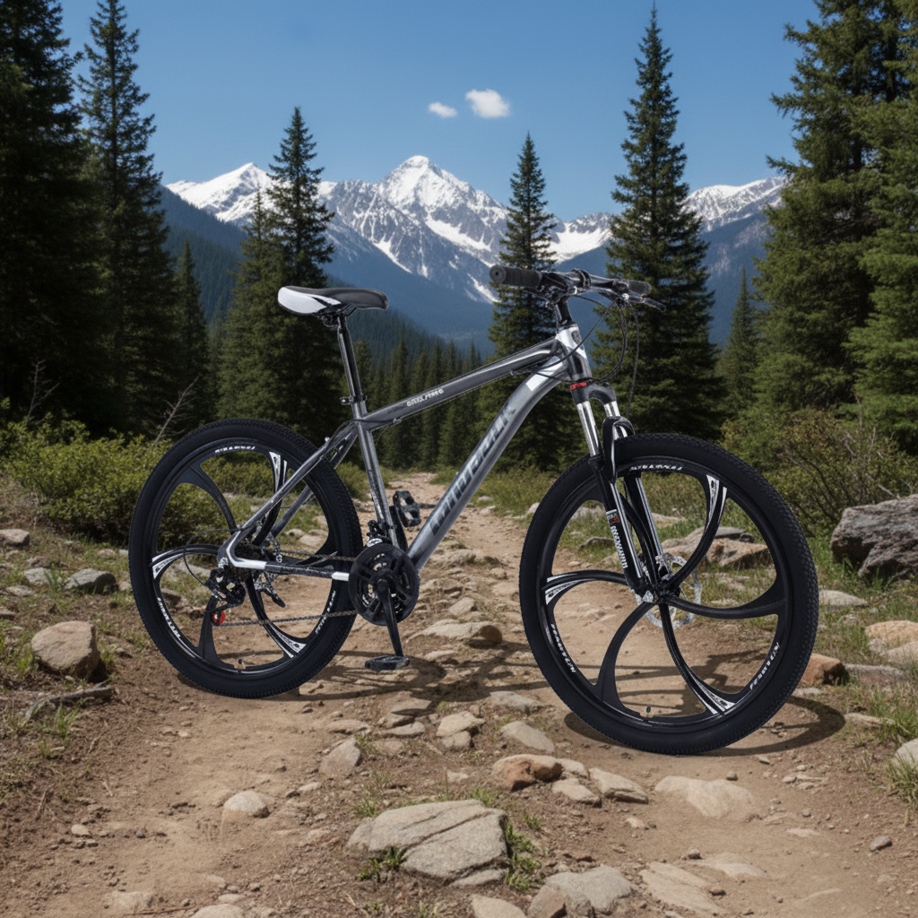 Aluminum Alloy Wheels Carbon Steel Hard Frame Mountain Bike 30 Speed 26 Inch Dual Disc Brake Shock-Absorbing Front Suspension