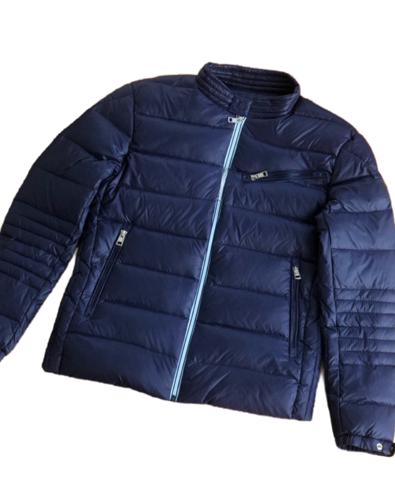 Winter Men's Lightweight Quilted Puffer Jacket Stand Collar Color Block Zipper Multi-Pocket Casual Daily Commute Warm Down Coat