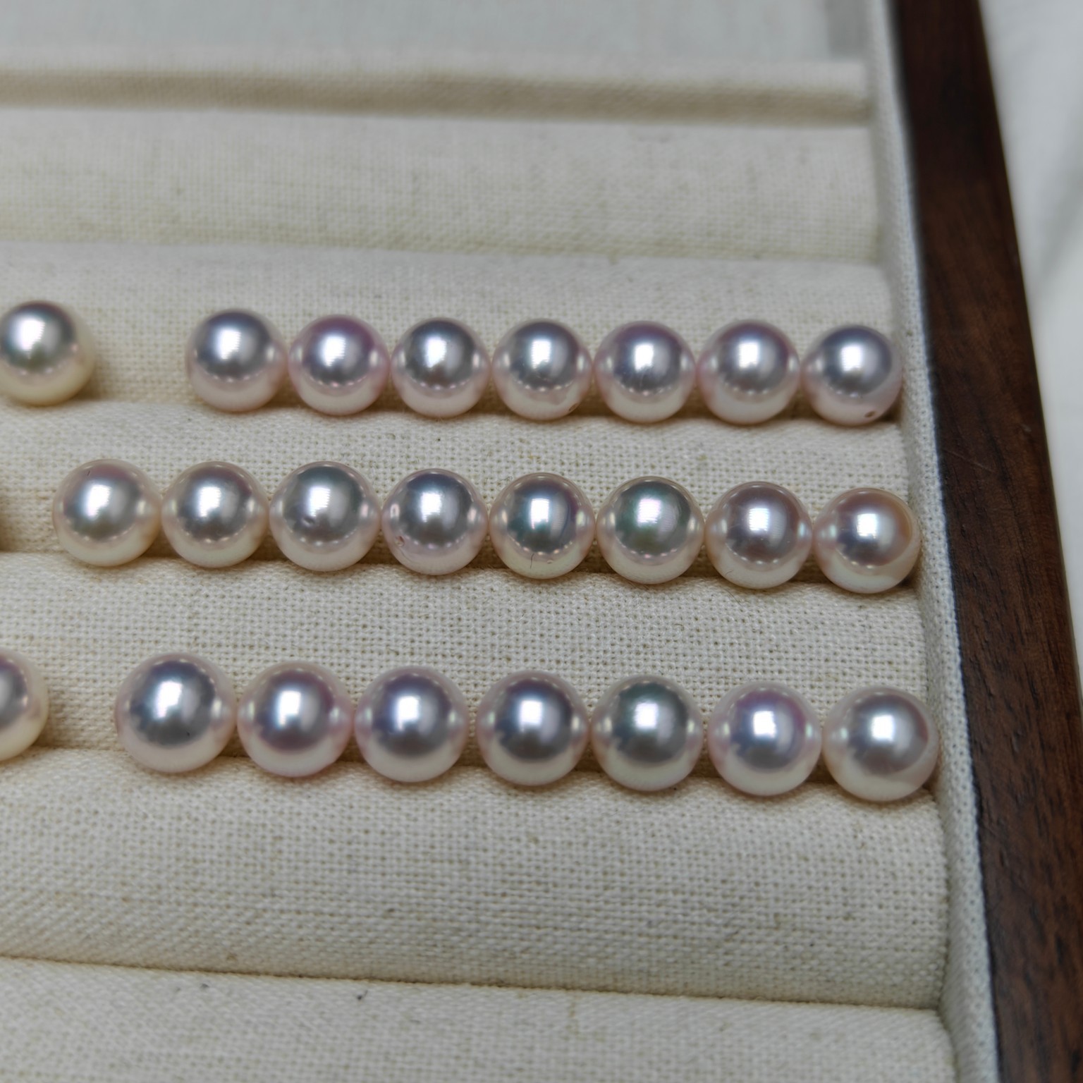 High Quality Natural Seawater Pearls, Japanese Akoya 8.5-9mm Loose Freshwater Pearl Beads