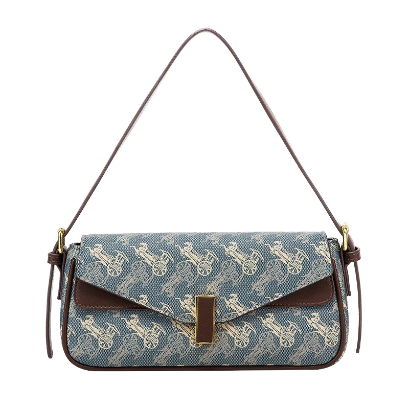 2024 Luxury Fashion Brand Women's Shoulder Bag High Quality PU Lock Decoration Waterproof Hasp Autumn Summer