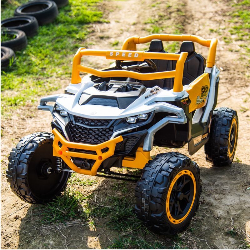 New Children's Electric Cross-Country Four-Wheel Remote Control Car Rechargeable Battery Plastic Ages 6 Months to 12 Years