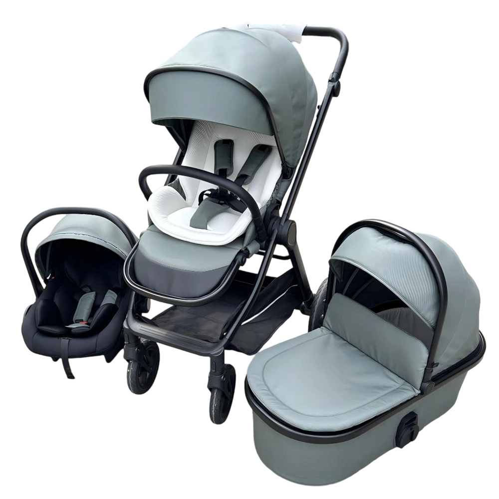 3-in-1 Baby Stroller with Portable Car Seat Foldable Bassinet Portable Alloy Design for Children 3 Years Old Light Function