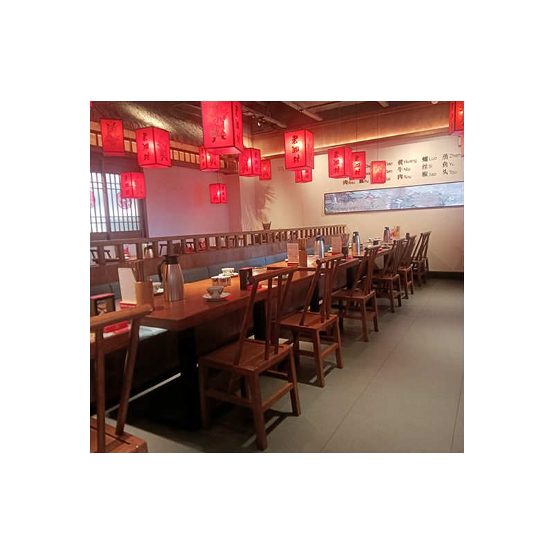 Modern Solid Wood Restaurant Dining Table and Chair Combination Commercial Use Customizable