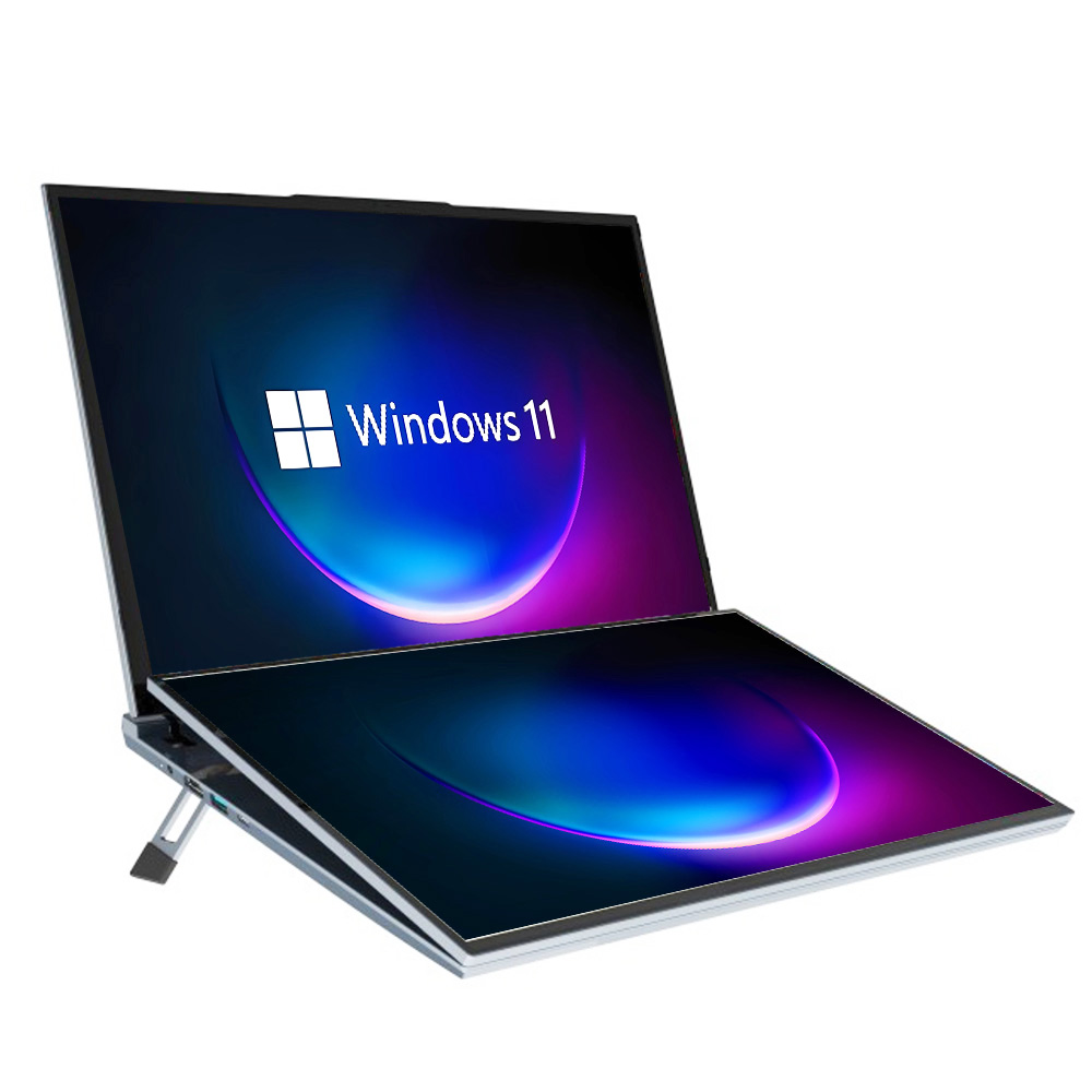 2025 New 16 Inch +16 Inch Dual Touch Screen I7 12th 1260P Touch Screen  Ultrathin Aluminum Metal Laptops Design Gaming Notebook