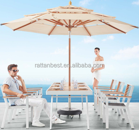 Luxury commercial hotel restaurant outdoor dining table and chair modern garden furniture set