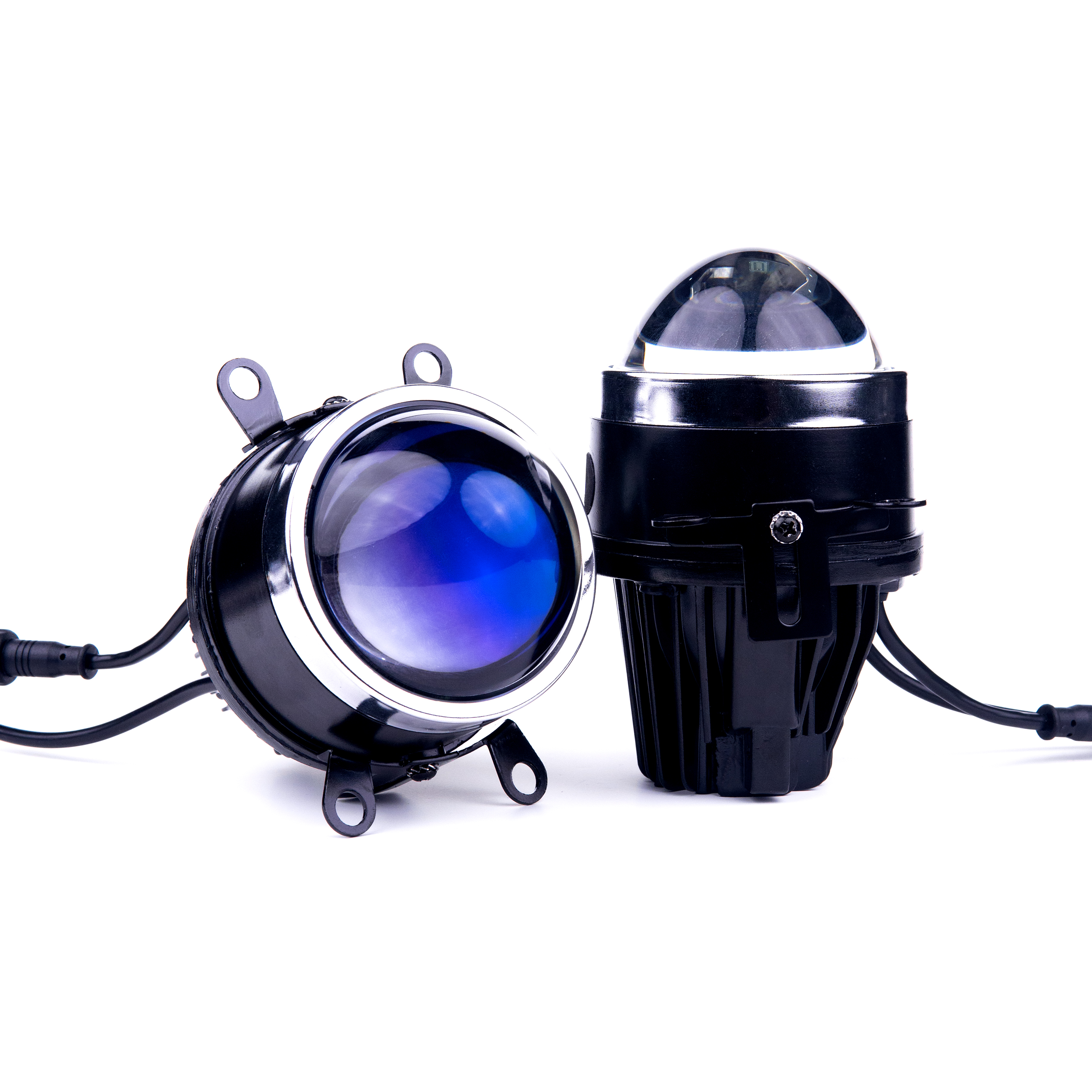 Newest 3-Inch 90W Tri-Color Bi-LED Fog Lamp Projector 3000K 4300K 6000K Car Headlights 12V Voltage