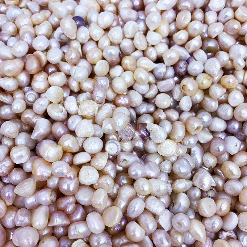 Wholesale Cheap Price Natural 8mm Loose Freshwater Irregular Baroque Holes Pearl Beads Medicinal Pearls Perle NGTC Certified